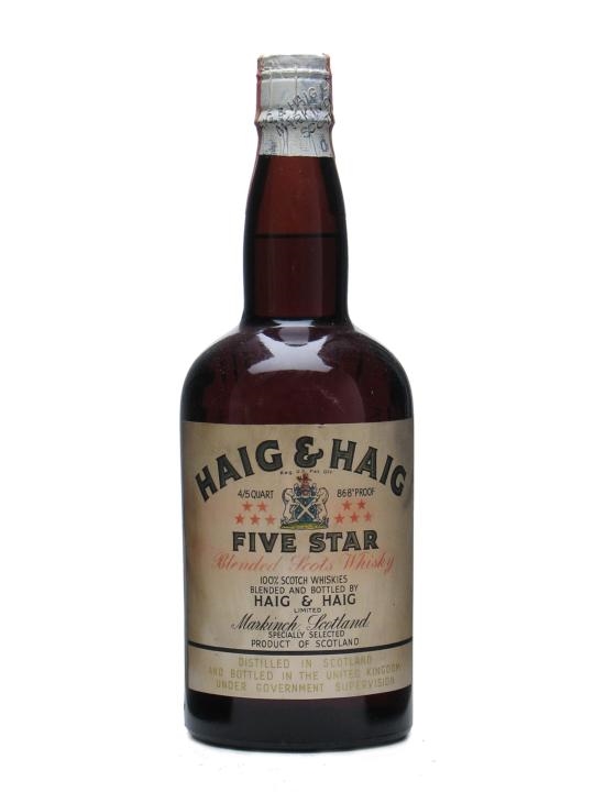 Haig Haig Five Star Spring Cap Bottled 1950s | ブレンデッド スコッチ ウイスキー: Whisky  Marketplace 日本版